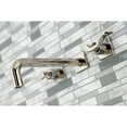 thumbnail image 3 of Kingston Brass KS6026DFL NuWave Two-Handle Wall Mount Roman Tub Faucet, Polished Nickel, 3 of 7