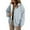 Blue, variant on Women's Winter Loose Fitting Hooded Top Thickened Reversible Lamb Jacket Soft and Warm Womens Winter Coat for Cold Weather Beige,XL