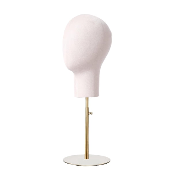 Soporte de exhibición para sombrero, cabeza de maniquí versátil, estable, ajustable, multifuncional, para Blanco