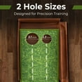 thumbnail image 5 of Resenkos Golf Putting Mat Training Aid - Auto Ball Return, 2/3 Hole Sizes, Perfect for Home Practice, Brown Green, 5 of 10