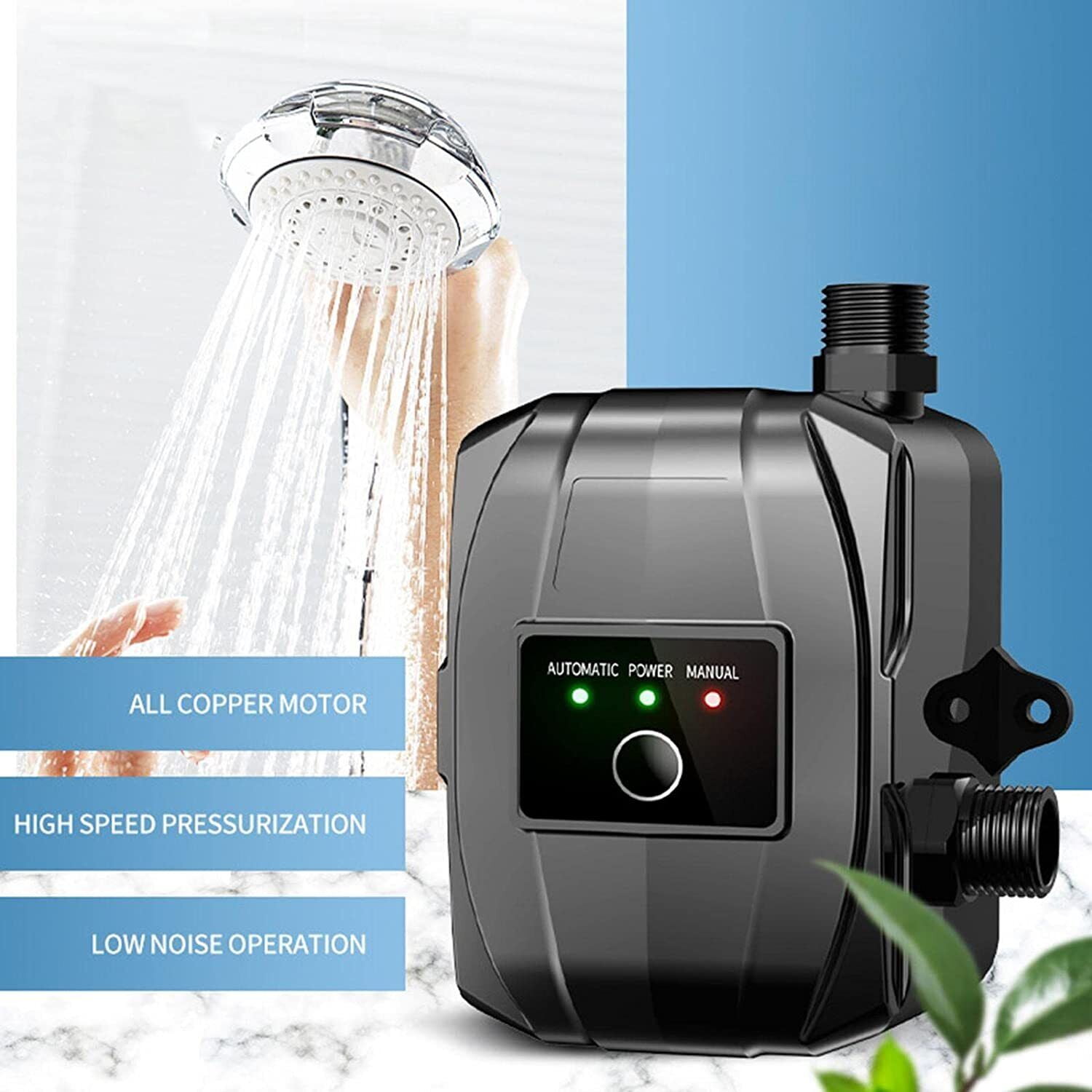 JIAN YA NA Pressure Booster Pump Portable Automatic Water Recirculating Pump for Shower
