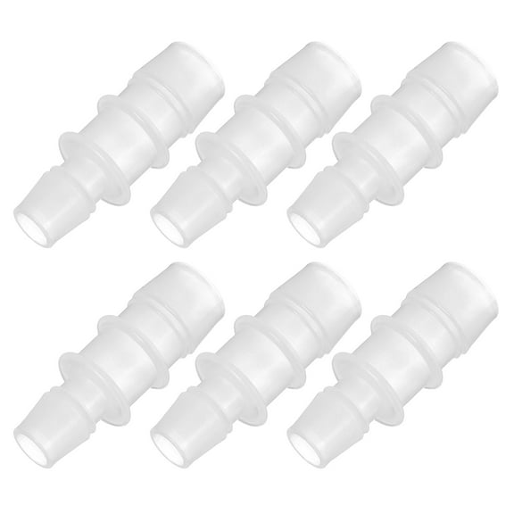 Uxcell 1/2" to 5/8" 6 Pcs Plastic Hose Barb Fittings, Reducer Tube Fittings Pipe Adapter Kit for Air Gas Water System
