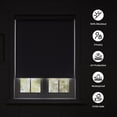 thumbnail image 3 of JUNWELL 100% Blackout Roller Shades Cordless Window Blinds For Windows Pull Down Shades With Spring System. Blackout Roller Blinds For Office Bedroom And Home.Easy To Install, 3 of 7
