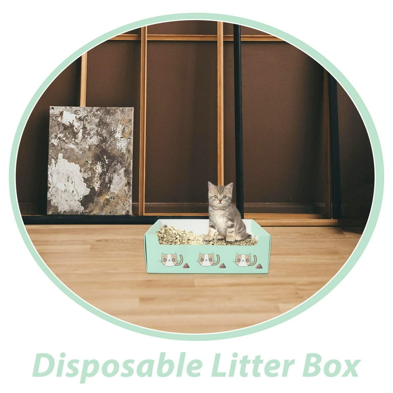 MLINS Travel Litter Box Foldable Cat Litter Box Small Pets Kittens