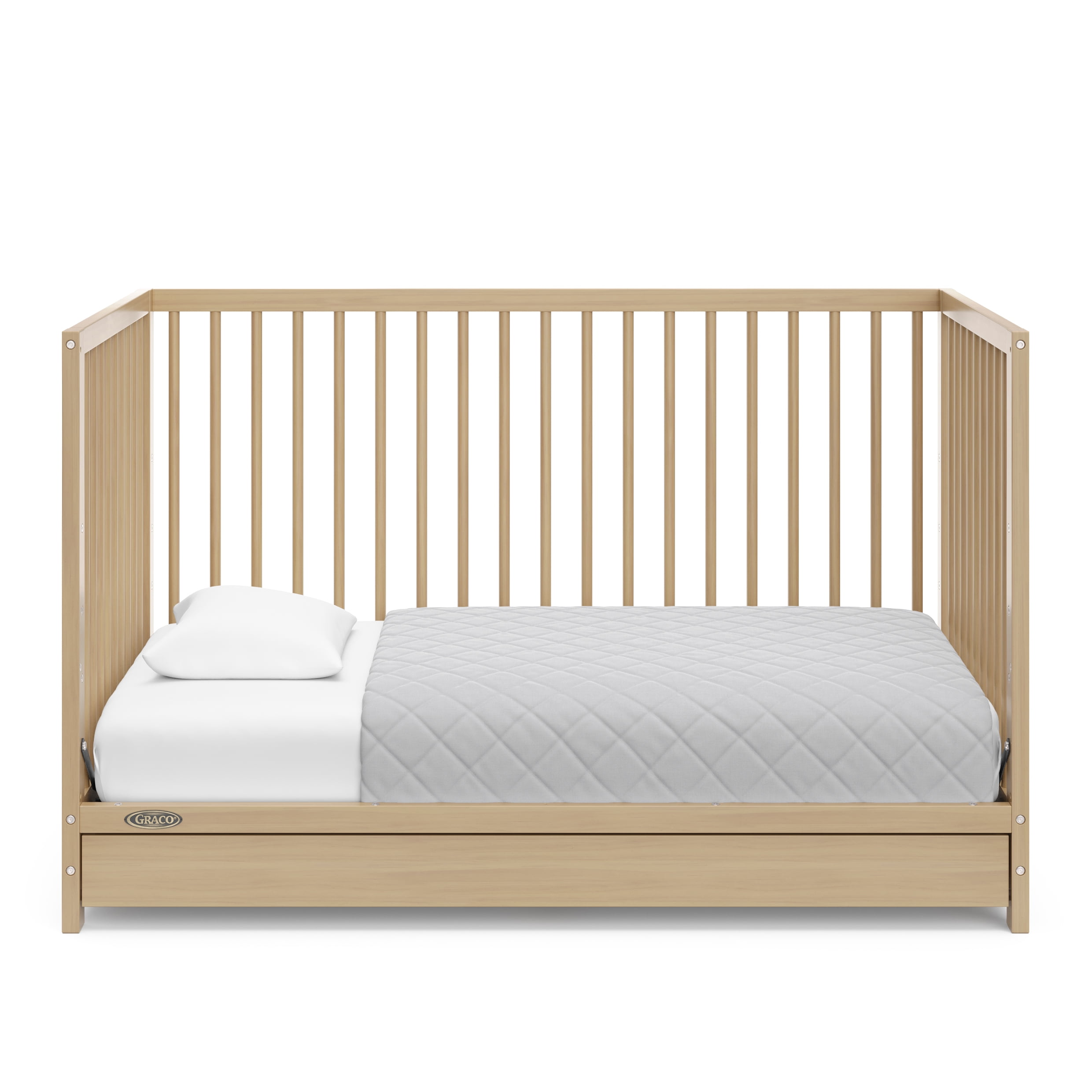 Graco Teddi 5-in-1 Convertible Baby Crib with Drawer, Driftwood