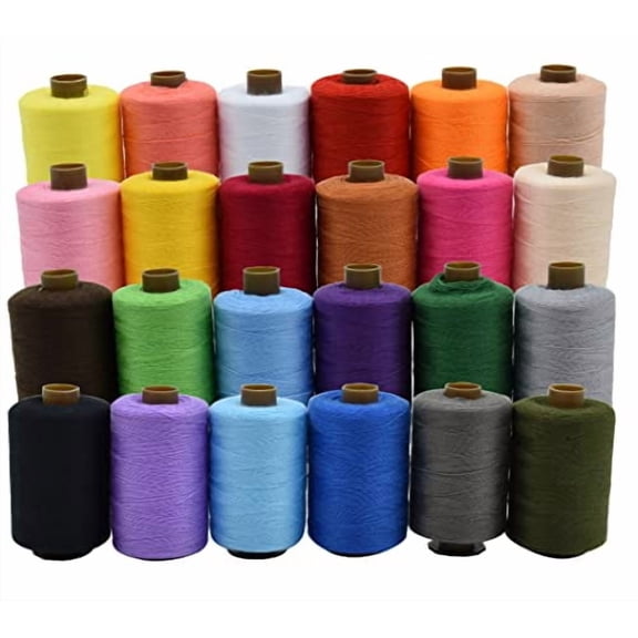 24 Colors Polyester Thread Sewing Thread for Hand Sewing,Quilting and Sewing Machine,Set of 1000 Yards Per Spool.