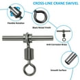 thumbnail image 4 of Unique Bargains T-Shape Fishing Swivels 165Lbs Swivels Fishing Tackle 3-Way Cross Line Swivels, 30 Pack, 4 of 8