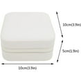 thumbnail image 2 of SUTNEG Mini Jewelry Travel Case, Small Travel Jewelry Organizer, Portable Jewelry Box Travel Mini Storage Organizer Portable Display Storage Box (White), 2 of 5