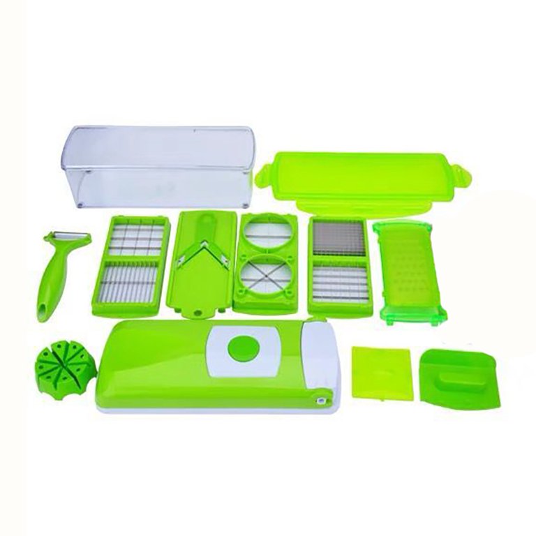Multifunctional vegetable slicer, shredder, potato slicer, household  kitchen slicer, shredder, and scrubber set of 12/14 pieces