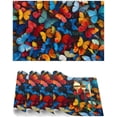 thumbnail image 3 of Placemats Set of 4 Heat-Resistant Rectangle Place Mats Vintage Art Butterfly Washable Plastic PVC Dining Table Mat Non-Slip Wipeable Woven Vinyl Placemat for Kitchen Patio Table Decor, 3 of 7