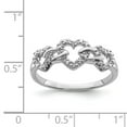 thumbnail image 2 of White Sterling Silver Ring Band Themed Diamond Round, 2 of 2