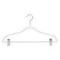thumbnail image 6 of Simplify 24 Pack Velvet Skirt Hangers with Clips, Adult Size, White, 6 of 8