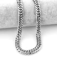 thumbnail image 4 of 9-20mm Silver Stainless Steel Curb Cuban Link Chain Necklace Jewelry for Men, 4 of 8