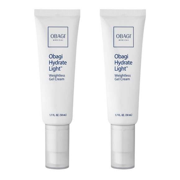 Crema en gel ligera y ligera Obagi Hydrate: humectante ligero para 24 horas de hidratación, sin aceite, hipoalergénica y apta para todo tipo de piel. Paquete de dos, 2 x 1.7 oz.