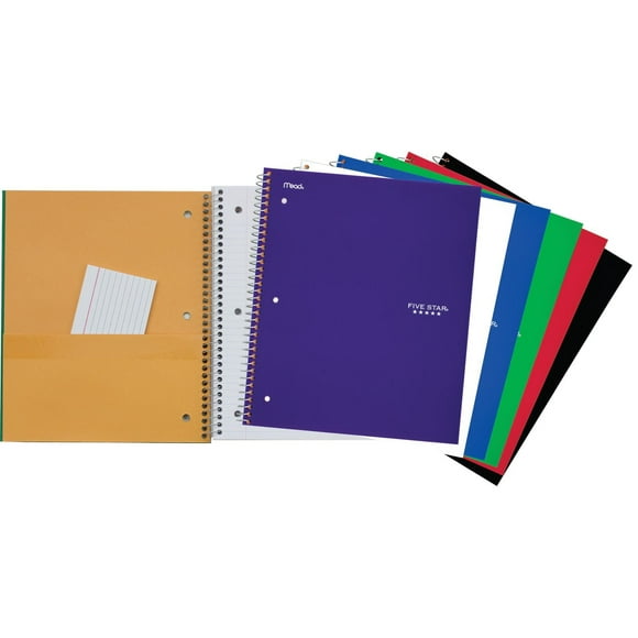 Cahier Five Star, 1 sujet, 100 pages, Asst Cahier 1 sujet