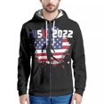 thumbnail image 1 of 2022 Qatar Football World Cup Zip Hooded Sweater Netherlands Spain Brazil Fans Cheering Jacket, 1 of 5