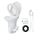thumbnail image 1 of Yescom RV Camper Toilet Gravity Flush Enamel Elongated 20" High w/ Bidet Spray Caravan, 1 of 11