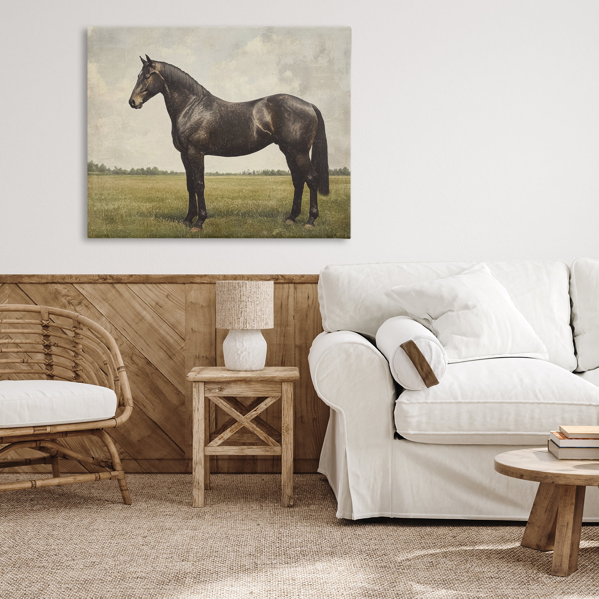 Stupell Industries Espresso Horse Portrait Canvas Wall Art design by Petal Prints Design, 24 x 30