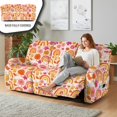 thumbnail image 3 of Xoenoiee Rainbow Flower Pattern 8 Pieces Stretch Sectional Recliner Sofa Slipcover Soft Fitted Fleece 3 Seats Couch Cover Washable Furniture Protector with Elasticity for Kids Pet, 3 of 7