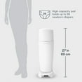 Diaper Genie Complete Diaper Pail (White) Odor Control, 1 Diaper Trash Can, 1 Refill, 1 Filter