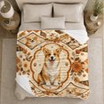 thumbnail image 5 of Corgi Portrait Medallion Autumn Floral Design, Cozy Pet Portrait Pattern, Warm Flannel Blanket for Living Room and Bedroom, Dog Lovers Thanksgiving Gift, Pet Lover Home Decor, 5 of 9