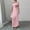 Pink, variant on Womens Slant Neck Short Sleeve Spring Summer Slim Maxi Dress Elegant Solid Long Semi Formal Dress for Wedding Guest Yellow L