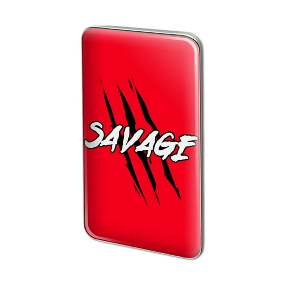 Savage Claw Mark Red and Black Metal Rectangle Lapel Hat Pin Tie Tack Pinback