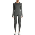 thumbnail image 3 of ClimateRight by Cuddl Duds Women's Plush Warmth Base Layer Thermal Top and Leggings, 2-Piece Set, 3 of 6
