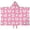 Pink Bows and, variant on Pink Footballs with Bows Pattern Hooded Bath Towel,50"x30" for Ages 3 To 12 Kids, Quick Dry Lightweight Soft Microfiber Hood Beach Towel Cover Up for Kids