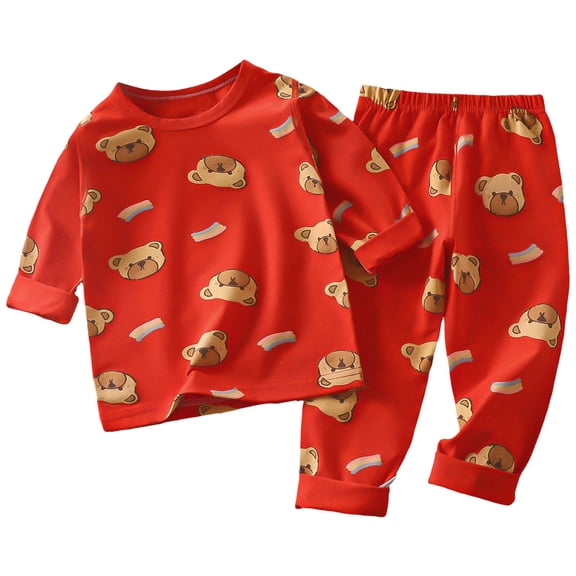 100% Organic Cotton Baby Long Sleeve Pajama Sets, Toddler Boy Girl 2-Piece Sleepwear