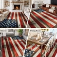 thumbnail image 5 of Vintage American Flag Area Rugs 5'x7', Washable Small Throw Rugs for Laundry Room Playroom, Retro USA Flags Wooden Indoor Outdoor Rug Non-Slip Low Pile Carpet Runner Reversible Floor Mats, 5 of 8