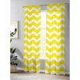 thumbnail image 4 of Sheer Curtains 84 Inches Long 2 Panels Set for Living Room, Yellow Moire Semi Sheer Curtains for Windows, Water Ripple Stripe Farmhouse Voile Window Treatments Rod Pocket Curtain, 4 of 7