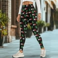 thumbnail image 4 of Renewold Christmas Tree Ho Ho Ho Leggings with Pockets for Women Ladies Athletic Pants Compression Leggings High Waisted Butt Lifting Printed Leggings Womens Preppy Leggings, M, 4 of 8