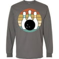 thumbnail image 3 of Inktastic Bowling Pins Ball Bowler Retro Sunset Long Sleeve T-Shirt, 3 of 5