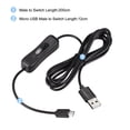 thumbnail image 4 of Unique Bargains Rallonge USB Mâle vers Micro USB Mâle avec Interrupteur 2M Noir, 4 of 5