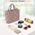 thumbnail image 5 of FORMRS Womens Corduroy Tote Bag Crossbody Shoulder Purse Handbag with Detachable Strap, Colorful Geometric Shapes, 5 of 7