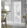 thumbnail image 3 of Lite Slab Barn Door Panel | Lucia 2552 White Silk with Opaque Glass | Sturdy Finished Wooden Modern Doors | Pocket Closet Sliding, 3 of 6