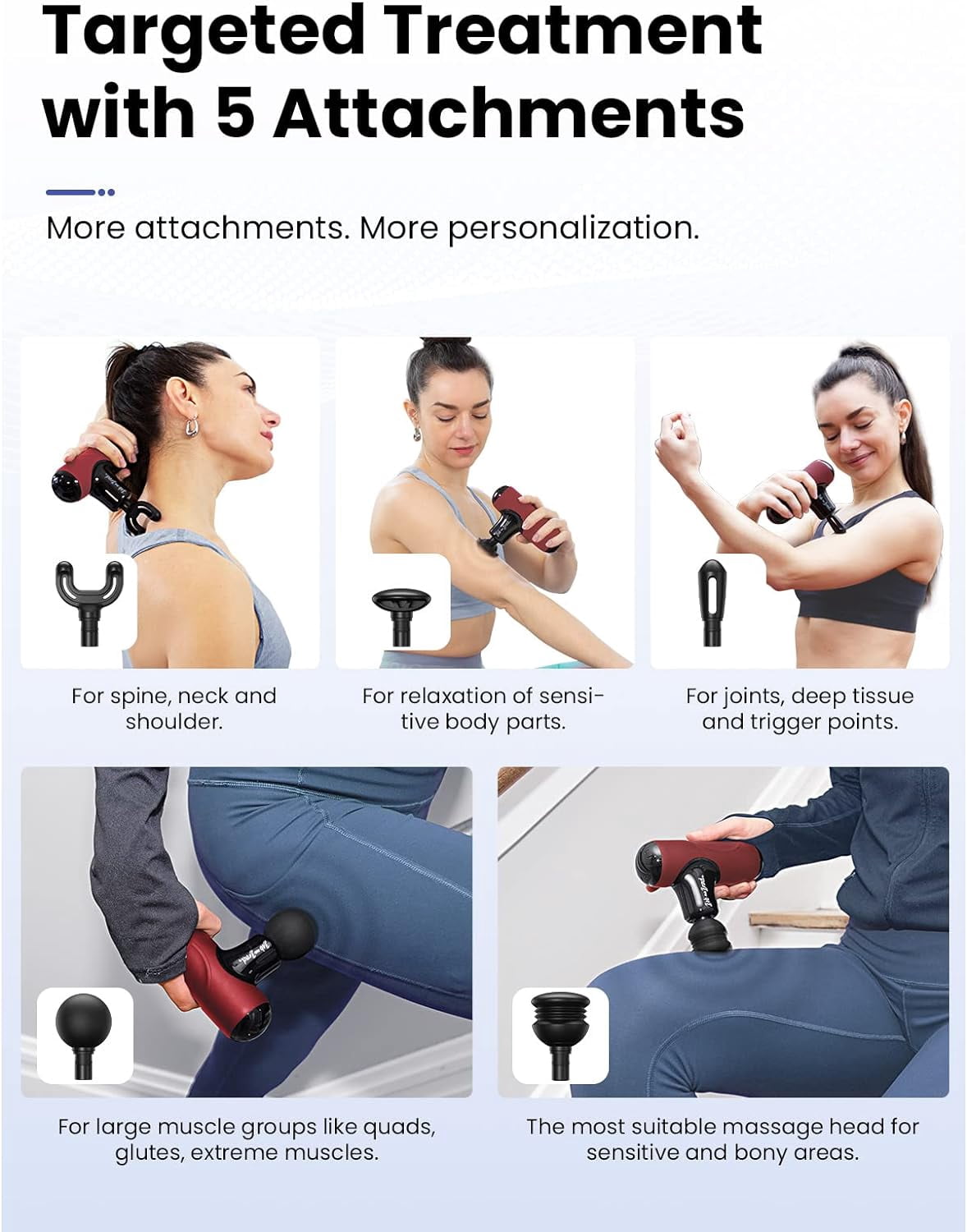 Bob and Brad Q2 Red Mini Massage Gun Portable Deep Tissue Percussion Body Massager Rechargeable Ideal Gift