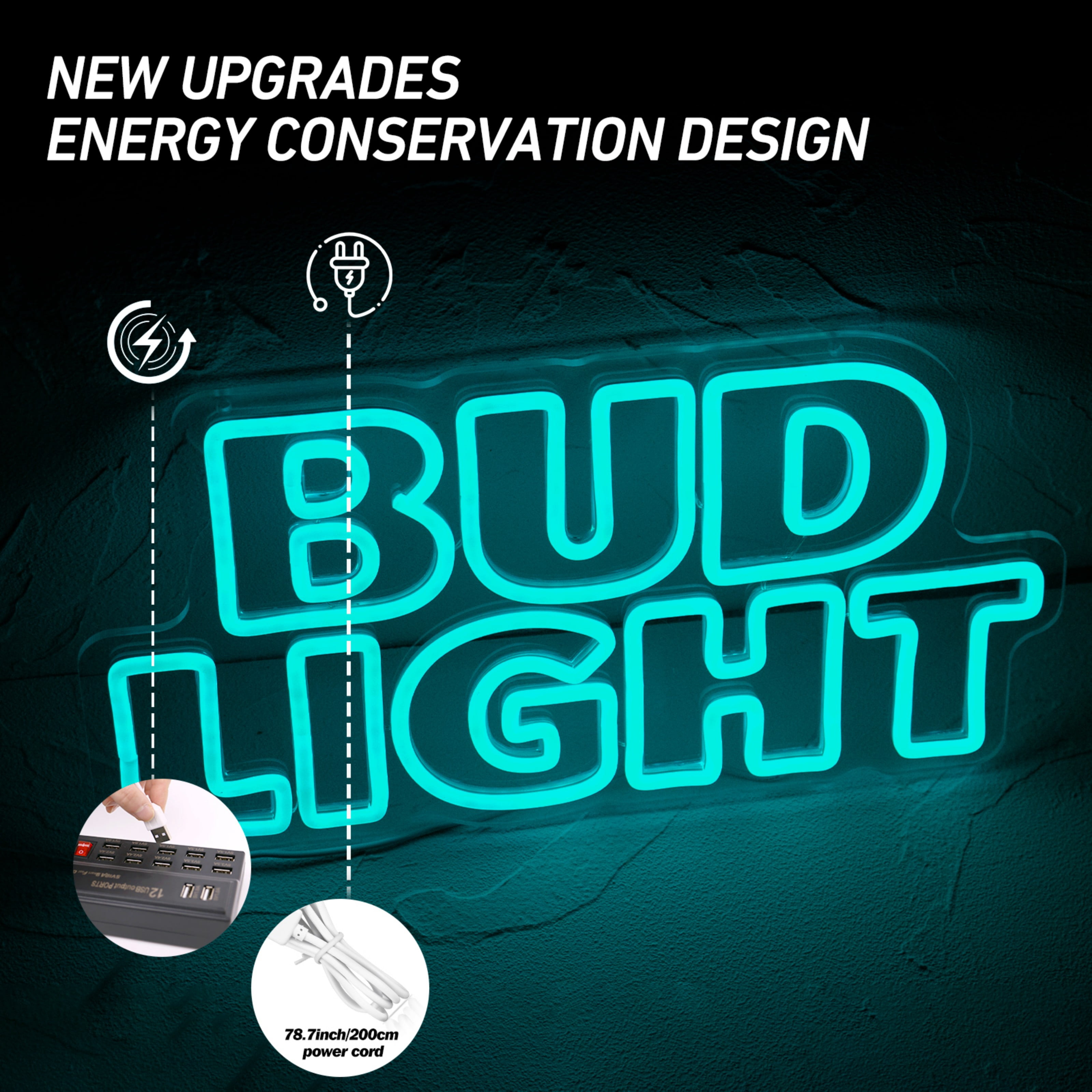 UPONRAY Beer Neon Signs, 16.9"*8.8" Dimmable & USB-Powered LED Neon Light, Stylish Wall Decor for Bar, Party, Restaurant, Living Room, Man Cave