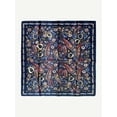 thumbnail image 4 of Hotian Paisley Print Satin Head Scarf Ditsy Floral Hair Scarf Bandana Navy Blue 35", 4 of 4
