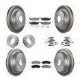 thumbnail image 1 of Transit Auto Front Rear Wheel Hub Bearing Assembly Coated Disc Brake Rotor and Semi-Metallic Pads Shoe Kit (10Pc) for Car Dodge Ram 1500 Standard Cab Pickup Crew with 4-Wheel ABS KBB-112464, 1 of 2