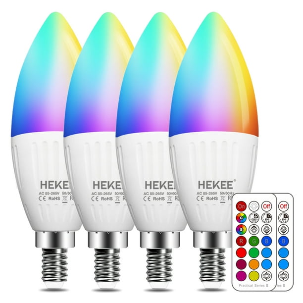 staining Paternal B.C. E12 LED Candle Light Bulbs, Color Changing, 40W Incandescent Equivalent,  450 Lumen, RGB + 2700K Warm White, 5Watt, 12 Colors, 2 Modes, Timer, Remote  Control - Walmart.com