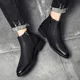 thumbnail image 5 of Botas Chelsea informales para hombre, botines de cuero hechos a mano para hombre, botas Chelsea básicas cortas con cremallera alta de estilo británico Retro para hombre, 5 of 5