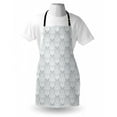 thumbnail image 4 of White Damask Apron, Ornamental Composition of Monotone Soft Toned Flourishes and Polka Dots, Unisex Kitchen Bib with Adjustable Neck for Cooking Gardening, Adult Size, Pale Purpleblue, by Ambesonne, 4 of 4