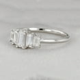 thumbnail image 4 of Cora Jewellery Art Deco 5 Stone Baguette Moissanite Engagement Ring For Women, 18K White Gold, 4 of 6