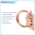 thumbnail image 3 of 99.99% 16 Gauge 1.2mm Alambre de Cobre Puro 10m/33 pies Alambre de Manualidades Suave para Fabricación de Joyas, Enhebrado, Suministros de Manualidades DIY, Cobre, 3 of 7