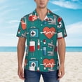 thumbnail image 2 of Balery Medical Elements Camisas hawaianas de manga corta para hombre, camisas playeras de corte holgado, camisas de vacaciones con botones,Medium, 2 of 7