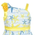 thumbnail image 4 of Girls Dress One Shoulder Sea Star Flower Dress Birthday Party 6 Years, 4 of 6