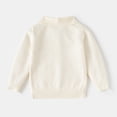 thumbnail image 5 of Boys Collared Half‑Zip Knit Pullover Sweater, Long Sleeve Textured Knitted Tops, Warm Kids Outfit for Fall Winter School and Daily Casual Occasions White 5-6T, 5 of 9