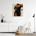 thumbnail image 5 of HFDF Black Woman Wall Art Black Girl Magic Home Decor Black Art Patgs For Wall Black Artist Canvas Wall Art Black Art Poster African American Artwork For Livg Room 16x20inch Framed, 5 of 5